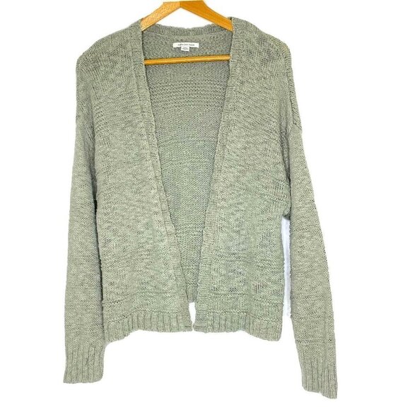American Eagle Women's size Small L/S Open Front Cardigan Sweater Bay Leaf Green - Picture 1 of 6
